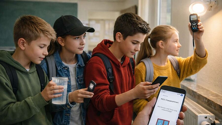 Energierundgang an Schulen: Wenn Schüler plötzlich zu Energiedetektiven werden
