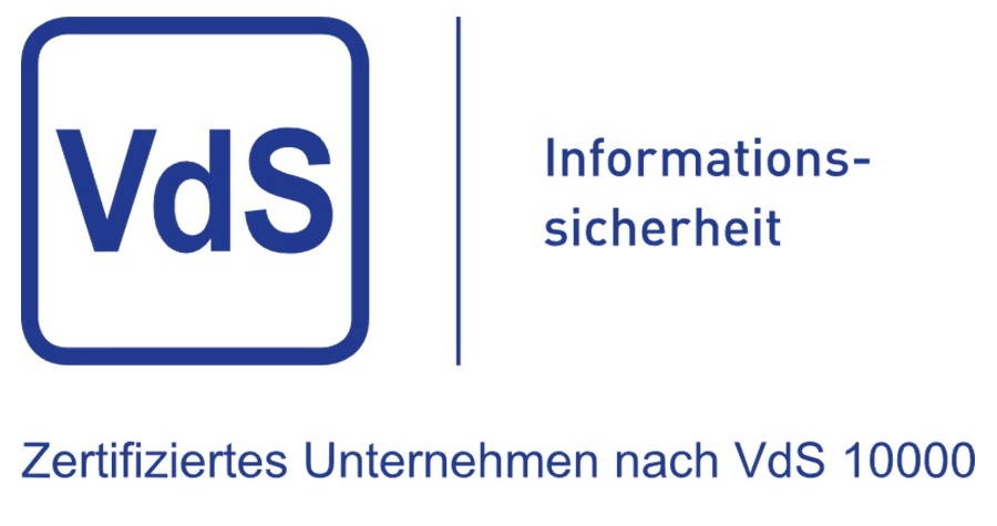 Wir sind VdS 10000 zertifiziert!